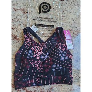 PopFit Clothing Women’s  Sports Bra Size Small Brand  New Removable Pads Stretch